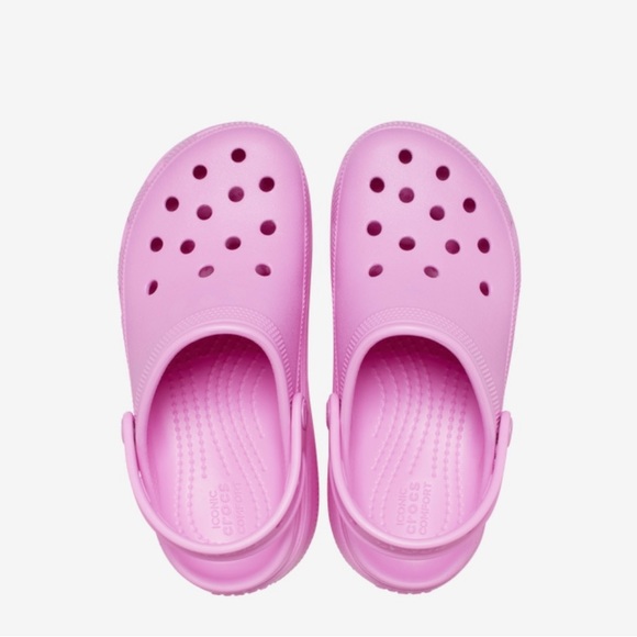 Crocs Kids Platform Shoes-Cutie Crush Clogs For Teen Taffy Pink Kids 207708-6SW - Picture 1 of 4